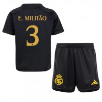 Billiga Real Madrid Eder Militao #3 Barnkläder Tredje fotbollskläder till baby 2023-24 Kortärmad (+ Korta byxor)
